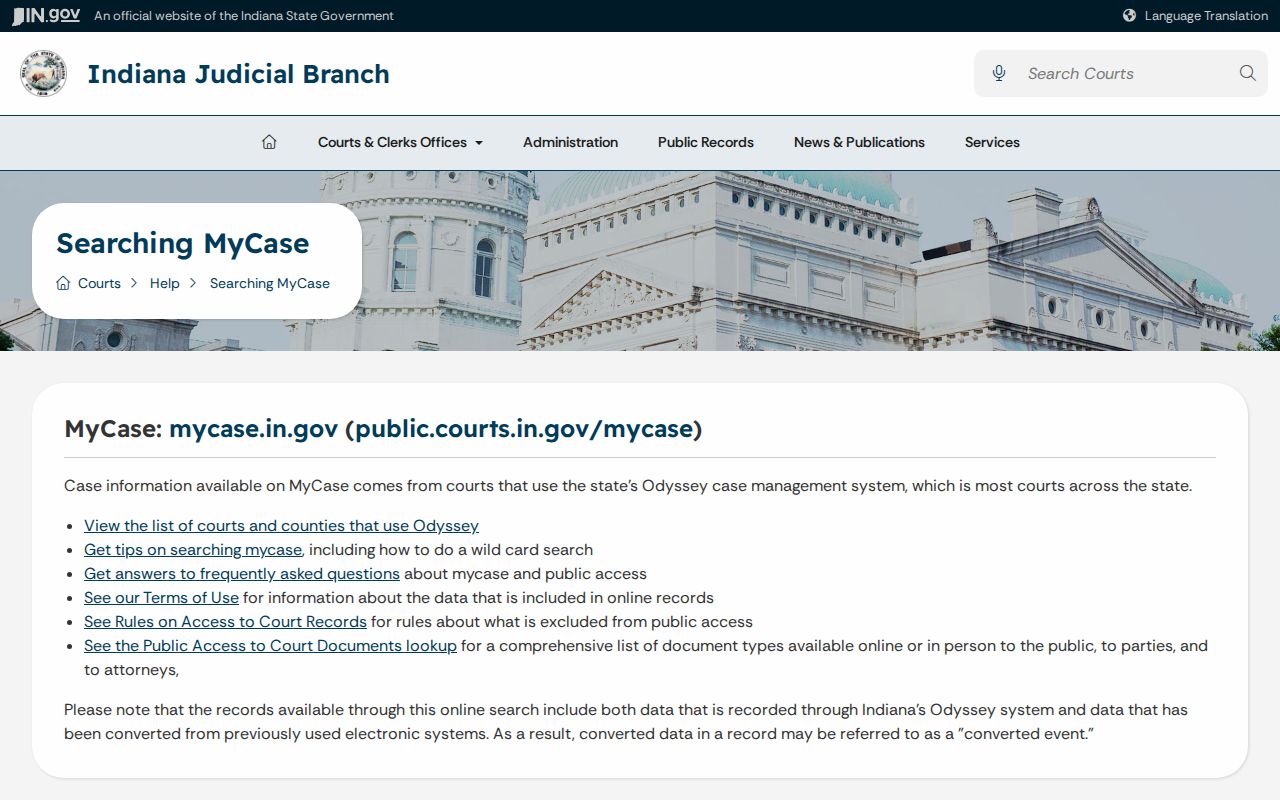 Benton County case search official MyCase help